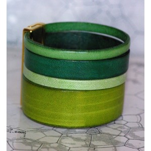 DIY-Kit bracelet de 40mm de large en dégradé de verts