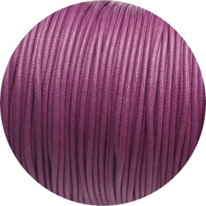 Cordon de coton cire rond de 1.8mm couleur violet-Italie