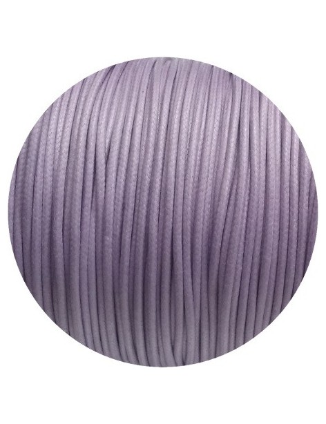 Cordon de coton cire rond de 1.8mm couleur lilas-Italie