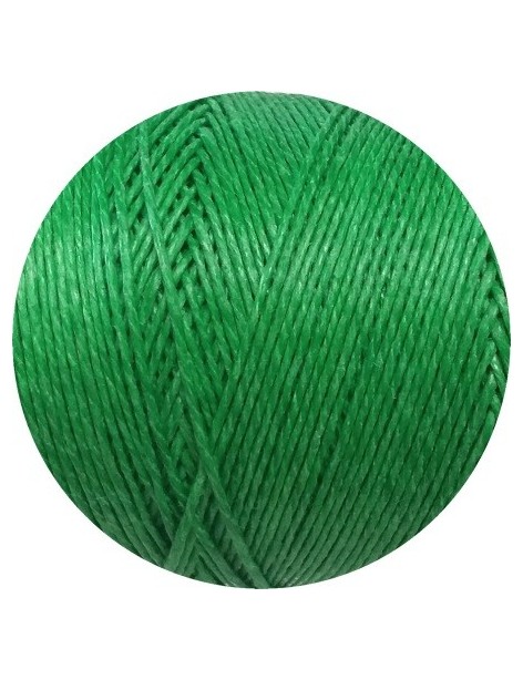 Cordon de lin ciré rond vert fabriqué en Espagne