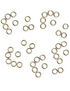 Lot de 100 anneaux ronds de 5mmx0.7mm en laiton couleur bronze