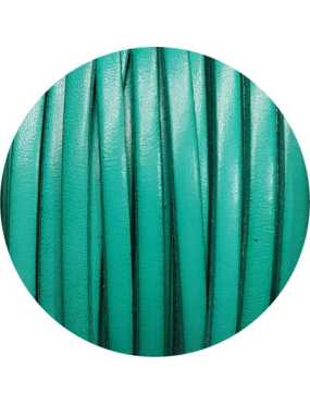 Cuir plat de 5mm de couleur vert jade vendu au cm