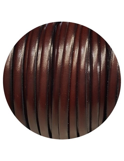 Cuir plat de 5mm de couleur cacao brillant en vente au cm-Premium