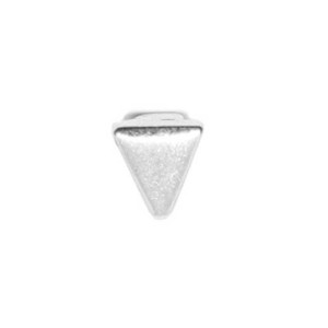 Passant triangle en métal placage argent pour cuir plat de 3mm