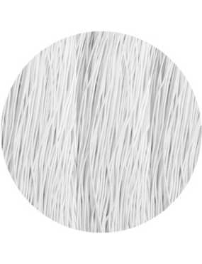 Fil élastique blanc de 1mm recouvert de tissu en vente au mètre