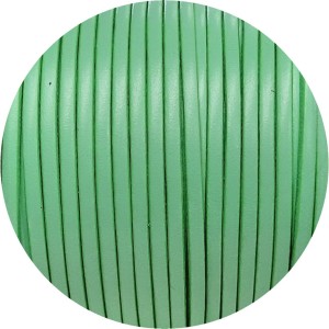 Cuir plat lisse de 3mm couleur vert anis en vente au cm pour vos bracelets
