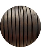Cuir plat lisse de 5mm gris satiné en vente au cm