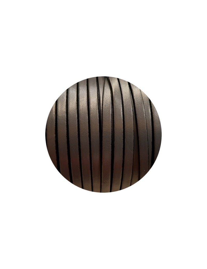 Cuir plat lisse de 5mm gris satiné en vente au cm