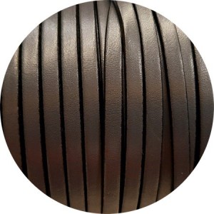 Cuir plat lisse de 5mm gris vendu à la coupe au mètre