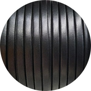 Cuir plat lisse de 5mm gris très foncé vendu à la coupe au mètre