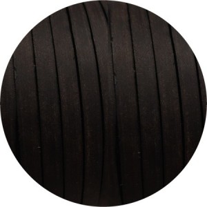 Cuir plat lisse vintage de 5mm couleur noir en vente au cm