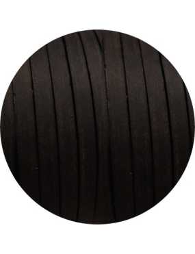 Un mètre de cuir plat vintage 5mm couleur noire