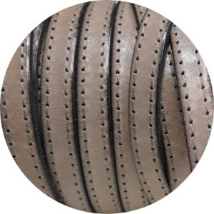 Cuir plat de 10mm gris coutures au ton en vente au cm-Premium