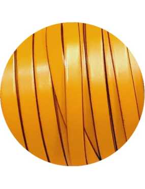 Cuir plat de 10mm jaune curry vendu au cm-Premium
