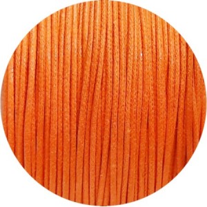 Cordon de coton cire rond de 1mm orange-Italie