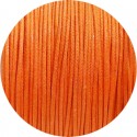 Cordon de coton cire rond de 1mm orange-Italie