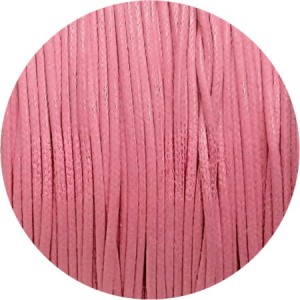 Cordon de coton cire rond de 1mm rose-Italie