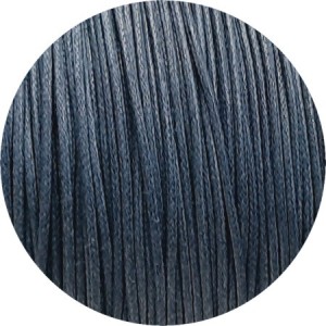 Cordon de coton cire rond de 1mm bleu gris-Italie
