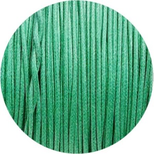Cordon de coton cire rond de 1mm vert-Italie