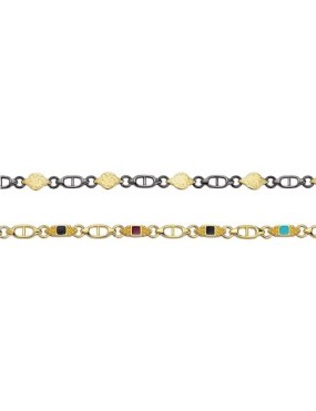 Maille de 16mm pour réaliser chaines et bracelet en couleur or