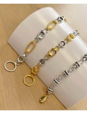 Rectangle ajouré de 16mm pour réaliser chaines et bracelet en couleur or