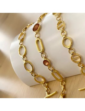 Maille ronde de 15mm pour réaliser chaines et bracelet en couleur or