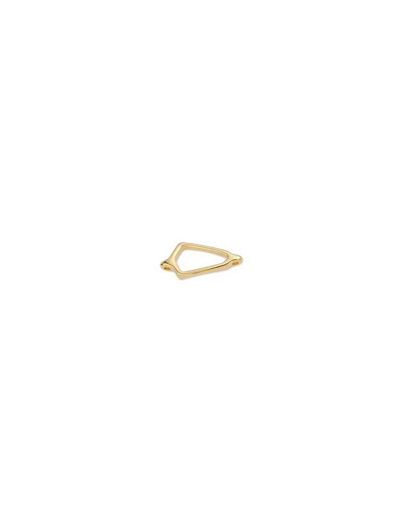 Triangle ajouré lisse de 22mm pour réaliser chaines et bracelet en couleur or
