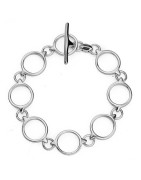 Pampille ronde lisse ajourée de 17mm en métal placage argent