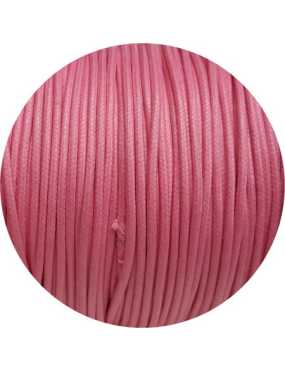 Cordon de coton cire rond de 1.8mm rose-Italie