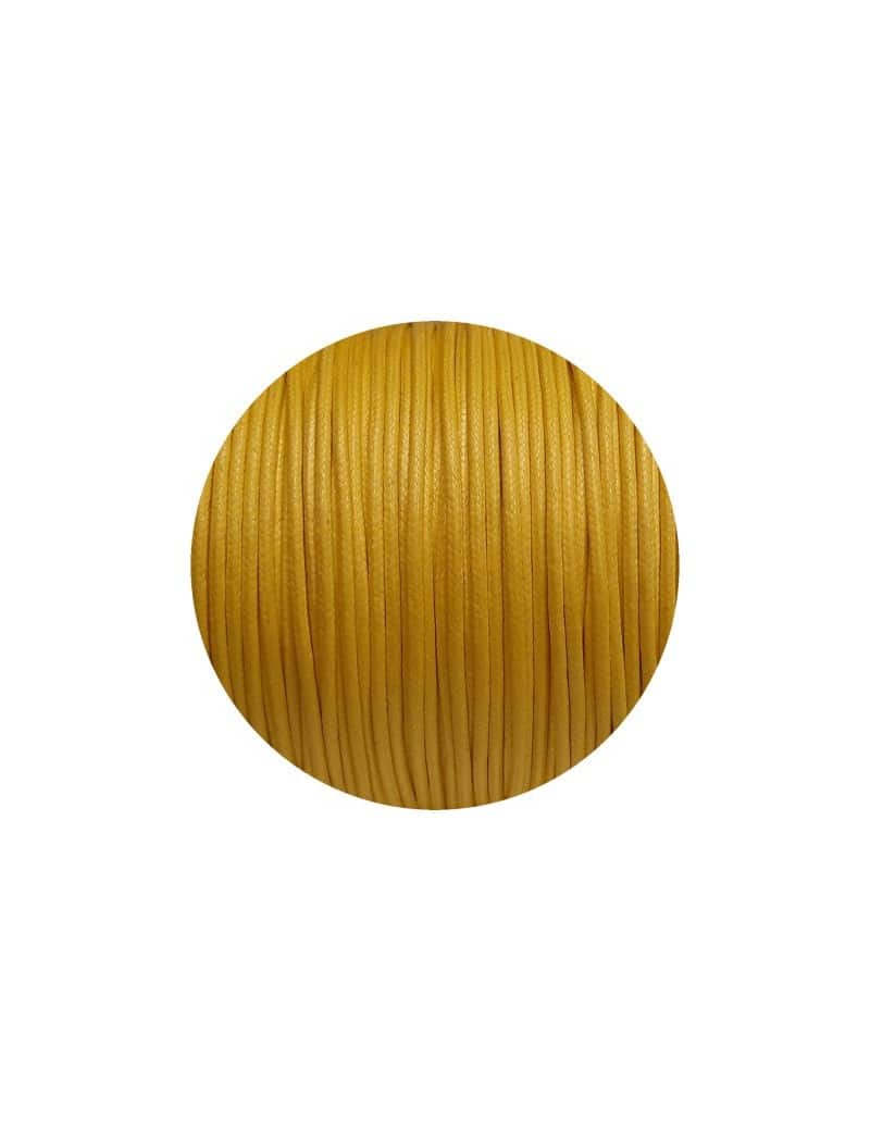 Cordon de coton cire rond de 1.8mm jaune-Italie