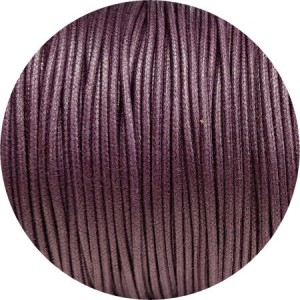 Cordon de coton cire rond de 1.8mm aubergine-Italie