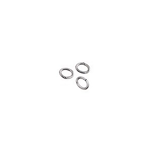 Lot de 100 anneaux ovales de 4mmx3mmx0.6mm en laiton placage argent