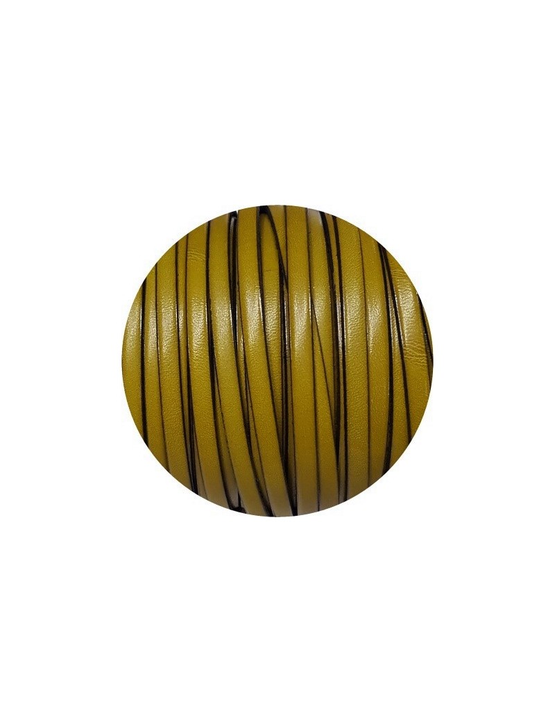 Nouveau cuir plat lisse de 5mm cumin satiné brillant en vente au cm-Premium