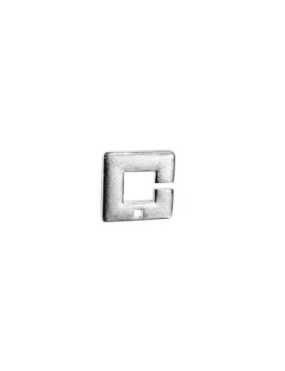 Pampille carrée ajourée de 20mm plaqué argent 10 microns