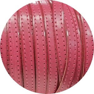 Cuir plat de 10mm vieux rose coutures au ton en vente au cm-Premium