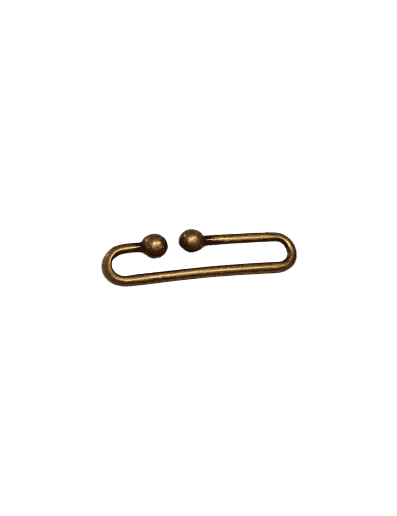 Fermoir crochet tout simple de 37mm en métal couleur bronze