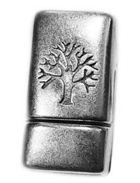Fermoir magnétique gravé arbre de vie pour cuir plat de 10mm