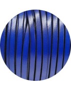 Cuir plat lisse de 5mm bleu électrique en vente au cm