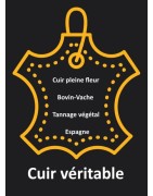 Cuir plat lisse de 7mm de couleur naturel marbré en vente au cm