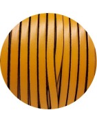 Cuir plat de 5mm moutarde satiné en vente au cm-Premium