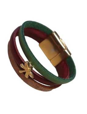Passant libellule couleur or pour bracelets en cuir de 5mm