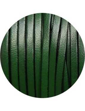 Cordon de cuir plat 3mm vert kaki en vente au cm
