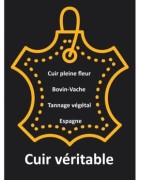 Cuir plat lisse de 5mm marron très foncé en vente au cm-Premium