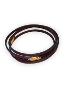 Passant plume couleur or pour cuir plat de 3mm