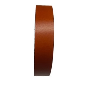 Bande de cuir plat de 20mm de large marron bords droits