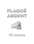 Perle tube lisse pleine en zamak de 7mm plaqué argent 10microns blanc brillant