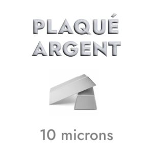 Fermoir magnétique lisse pour cuir plat de 5mm plaqué argent 10microns blanc brillant