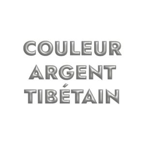 Breloque ethnique en metal couleur argent tibetain-29mm